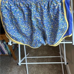 Nike Blue and Yellow Athletic Shorts